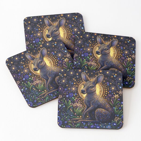 Item preview,  Aboriginal Kangaroo Art designed and sold by Nocturne  Paws.