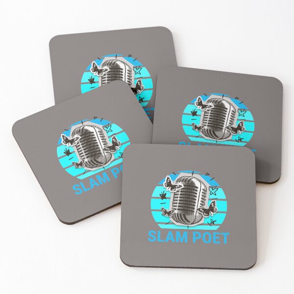 Item preview, Slam Poet blue butterflies poetry microphone designed and sold by stuffaf.