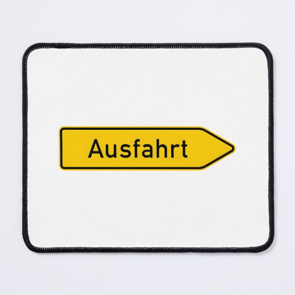 Item preview, Ausfahrt Yellow German Signage designed and sold by PING 999 STUDIO.