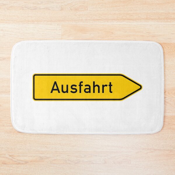 Item preview, Ausfahrt Yellow German Signage designed and sold by PING 999 STUDIO.