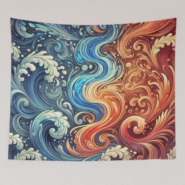 Item preview, Fusion of Fire and Water designed and sold by TeslaSt0re.