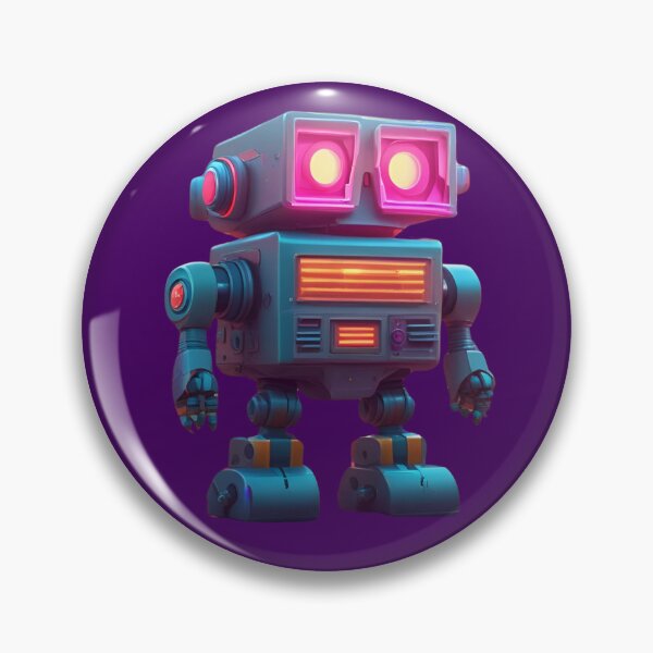 Item preview, Retro Robot With Pink Glowing Eyes designed and sold by UNK-Fatigues.