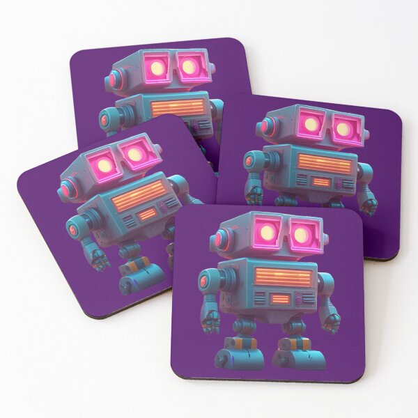 Item preview, Retro Robot With Pink Glowing Eyes designed and sold by UNK-Fatigues.