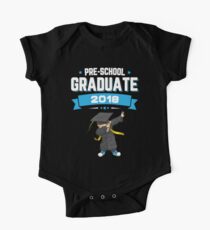 Kids Preschool Graduate 2018 Dabbing Grad Pre-K Gift Shirt Boys Short Sleeve Baby One-Piece