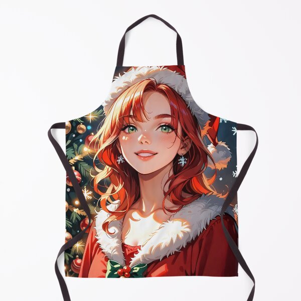 Item preview, Festive Cute Anime Girl with Santa Hat designed and sold by ByteyCreatives.