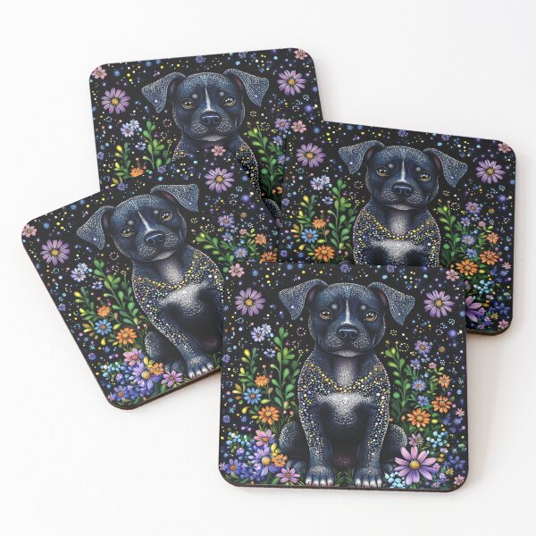 Item preview, Aboriginal Staffy Art designed and sold by Nocturne  Paws.
