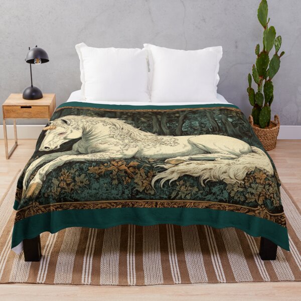Item preview, Wounded Unicorn on Ornate Carpet designed and sold by LonesomeKnight.