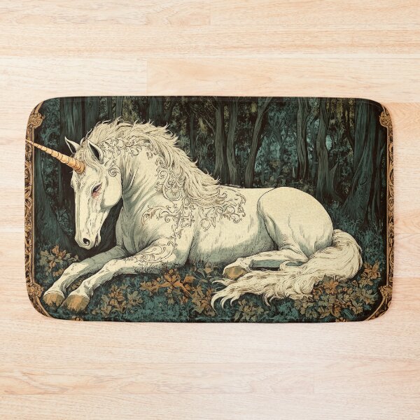 Item preview, Wounded Unicorn on Ornate Carpet designed and sold by LonesomeKnight.