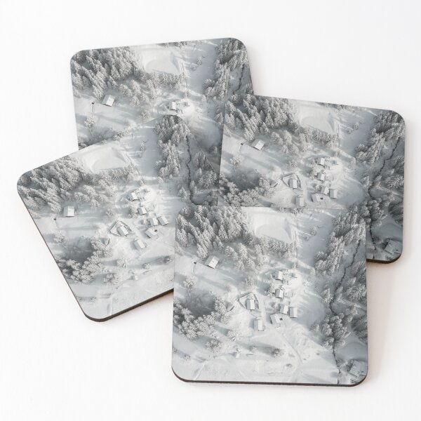 Item preview, Snowy Roofs Mountain Huts designed and sold by LuciaHarrison.