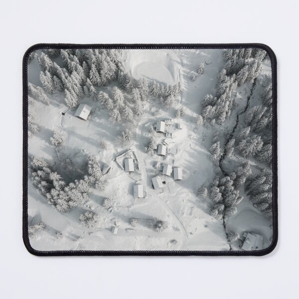 Item preview, Snowy Roofs Mountain Huts designed and sold by LuciaHarrison.