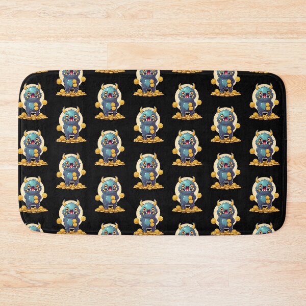 Item preview, Cute Monster With Gold Coin Cartoon designed and sold by raedattia.