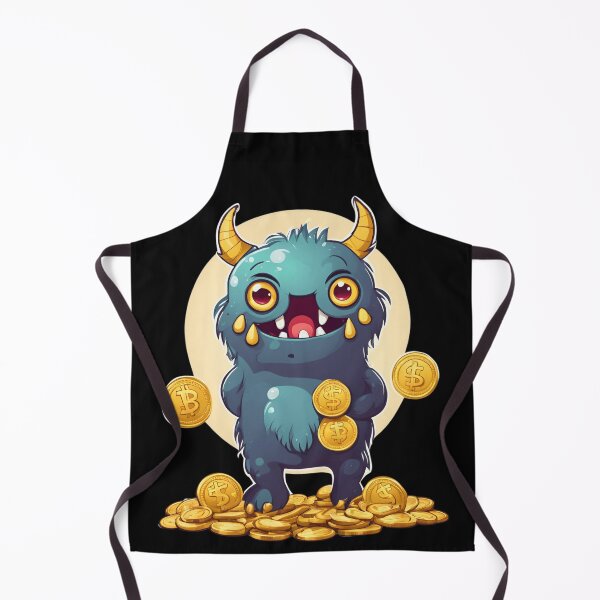 Item preview, Cute Monster With Gold Coin Cartoon designed and sold by raedattia.