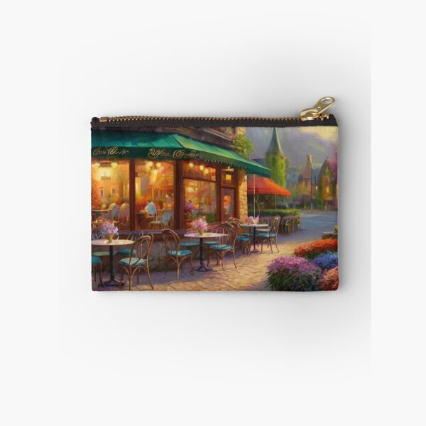 Item preview, A Bloom-Filled Street and Cozy Café designed and sold by BlareBlare.