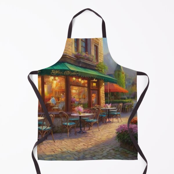 Item preview, A Bloom-Filled Street and Cozy Café designed and sold by BlareBlare.
