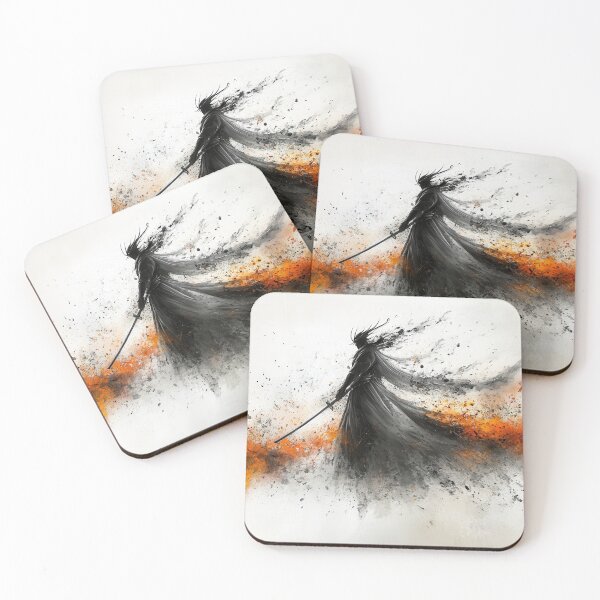 Item preview, Abstract illustration of samurai shadow designed and sold by Sergii Davydenko.