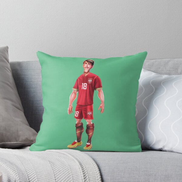 Aperçu de l'œuvre Autocollant caricature du joueur de football Dusan Vlahovic créée et vendue par Dimisbarbarian.