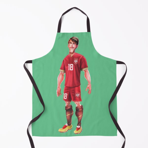 Item preview, Caricature of Dusan Vlahovic football player sticker designed and sold by Dimisbarbarian.