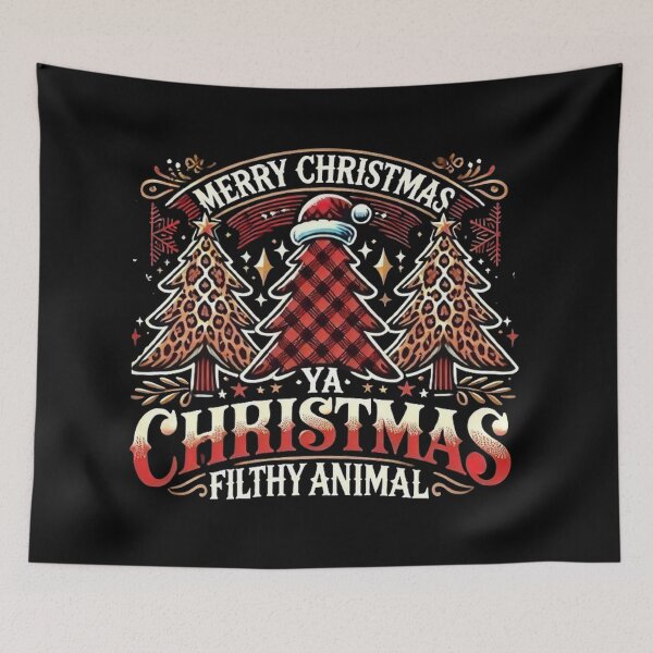 Item preview, Merry Christmas Ya Filthy Animals Funny Christmas designed and sold by SztylishDesigns.