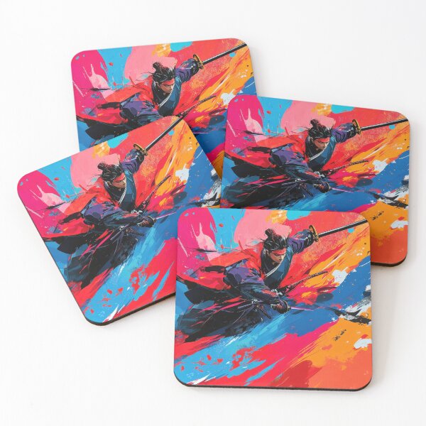 Item preview, Abstract multicolor illustration of a samurai designed and sold by Sergii Davydenko.