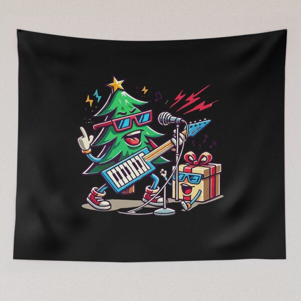 Item preview, Christmas Retro Rocking Fir designed and sold by LuminOrb.