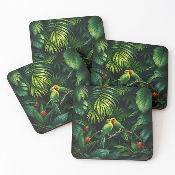 Item preview, Two Tropical Birds in the Jungle at Night designed and sold by Ray's Photos & Art.