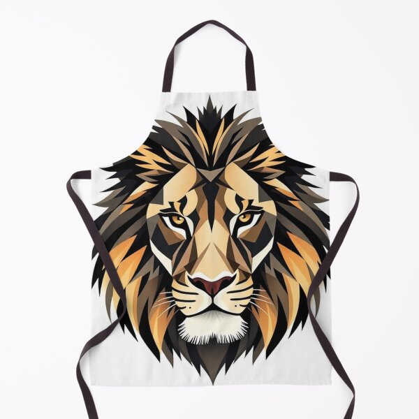 Item preview, Geometric Lion Face Art - Bold and Majestic designed and sold by ItheMattI.