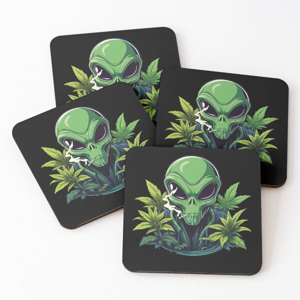 Item preview, Alien Smoking Weed Cannabis Lover Design designed and sold by DrawHandArt.