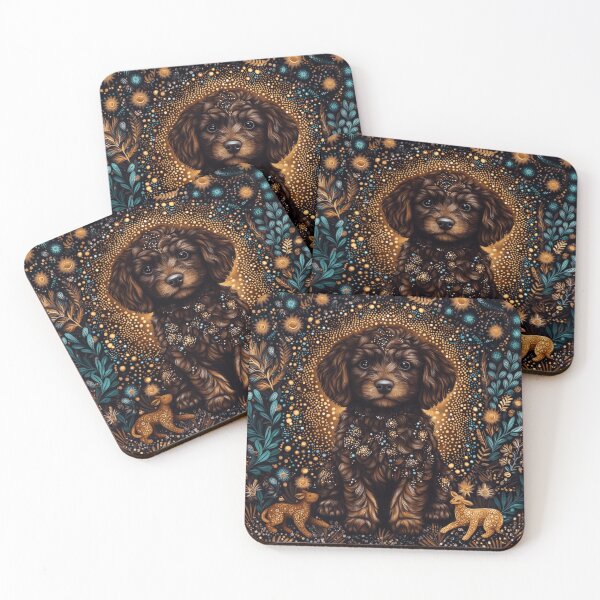 Item preview,  Aboriginal Labradoodle Puppy Art designed and sold by Nocturne  Paws.