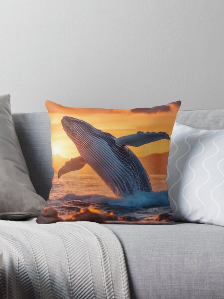 Artikel-Vorschau von Wal taucht bei Sonnenaufgang aus dem Wasser auf - Tierfoto, designt und verkauft von TheArtistOf2022.