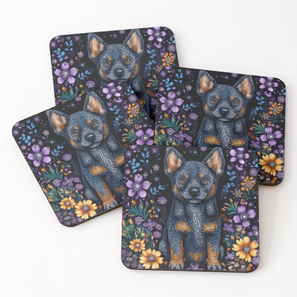 Item preview,  Aboriginal Cattle Dog Puppy Art designed and sold by Nocturne  Paws.