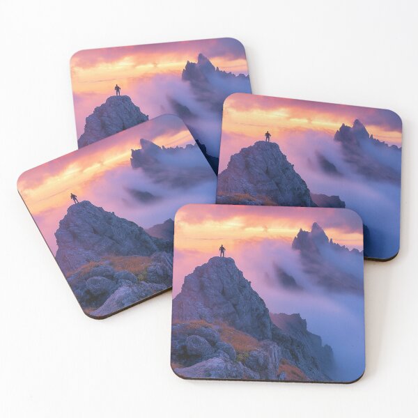 Item preview, Man On top of a mountain at sunrise - Landscape photography designed and sold by TheArtistOf2022.