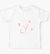 Easter cake, willow branches, bell, bowl, egg. Kids Tee