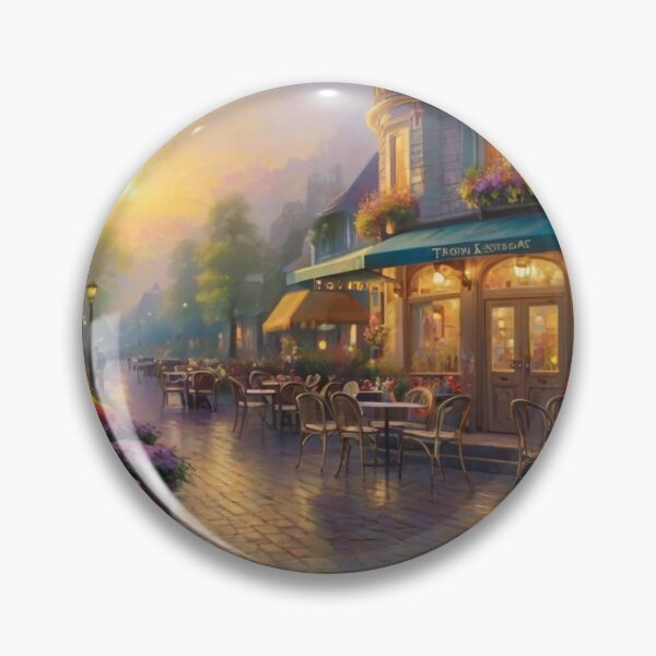 Item preview, Charming Café on a Blooming Street designed and sold by BlareBlare.