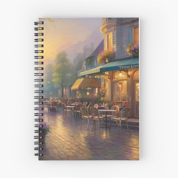 Item preview, Charming Café on a Blooming Street designed and sold by BlareBlare.