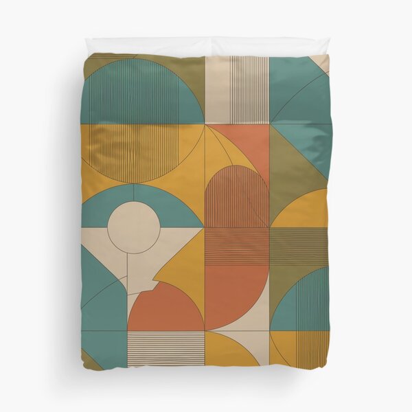 Item preview, Mid-Century Modern Geometric Design in Earthy Tones designed and sold by pnidesign.