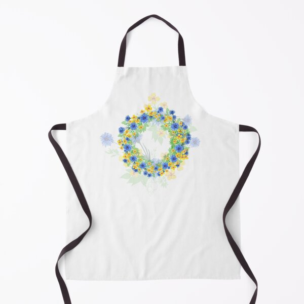 Item preview, Vector floral arrangement of blue and yellow flowers made in watercolor technique designed and sold by amatiana.