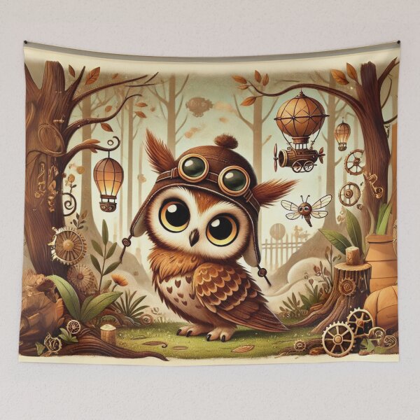 Item preview, Steampunk Long-Eared Owl designed and sold by Sillytoe.