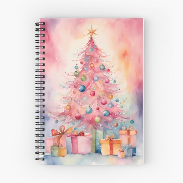 Item preview, Watercolor Pink Christmas tree designed and sold by All-About-Life.