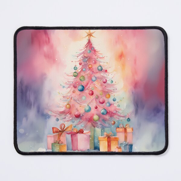 Item preview, Watercolor Pink Christmas tree designed and sold by All-About-Life.