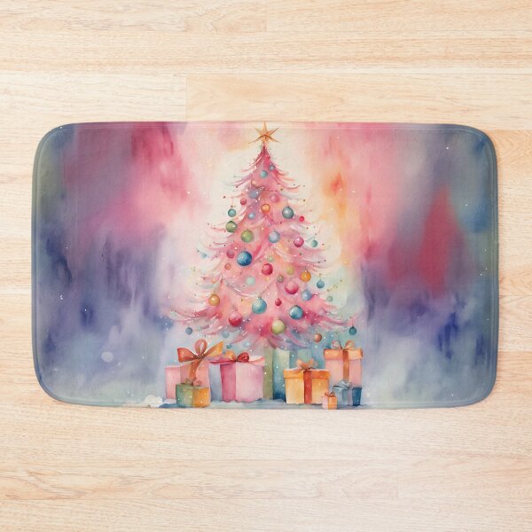 Item preview, Watercolor Pink Christmas tree designed and sold by All-About-Life.