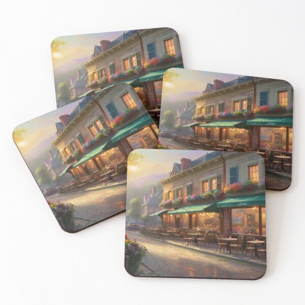 Item preview, Street Café Surrounded by Spring Flowers designed and sold by BlareBlare.