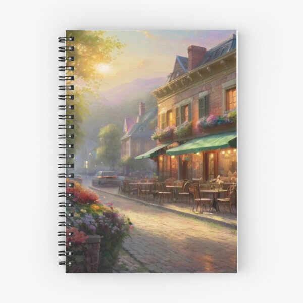 Item preview, Street Café Surrounded by Spring Flowers designed and sold by BlareBlare.