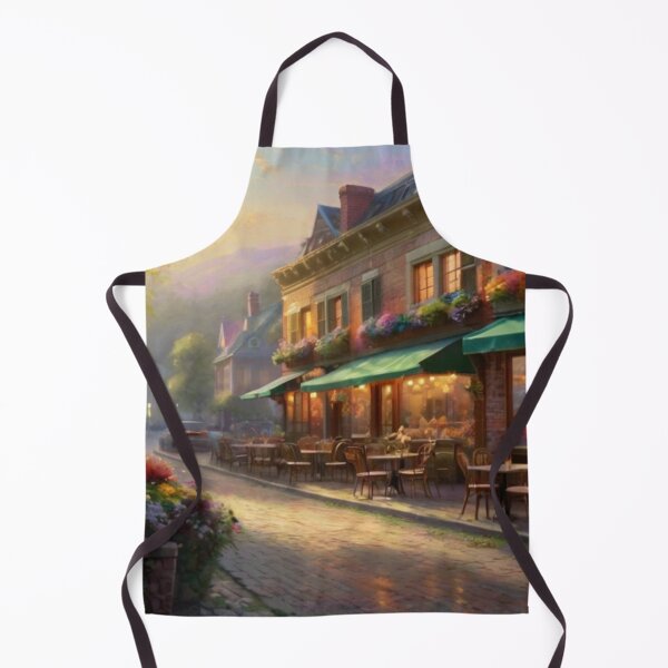 Item preview, Street Café Surrounded by Spring Flowers designed and sold by BlareBlare.