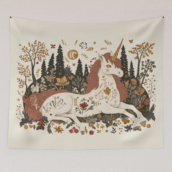 Item preview, Unicorn in a Whimsical Meadow designed and sold by LonesomeKnight.