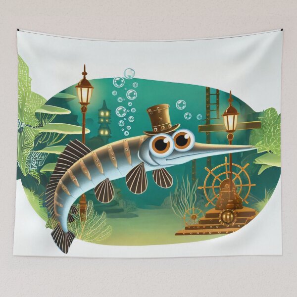 Item preview, Steampunk Longnose Gar designed and sold by Sillytoe.