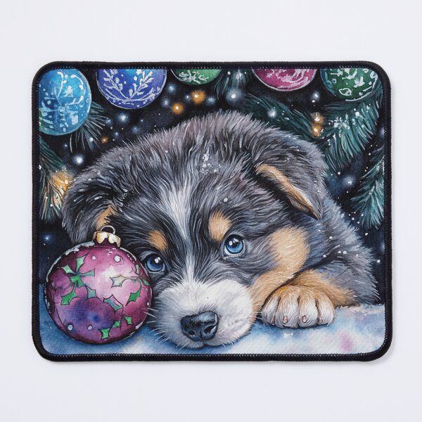 Item preview, Holiday Australian Shepherd Puppy designed and sold by Nocturne Paws.