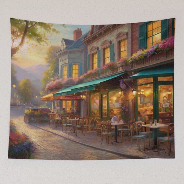 Item preview, Café Stroll Under Blossoming Trees designed and sold by BlareBlare.