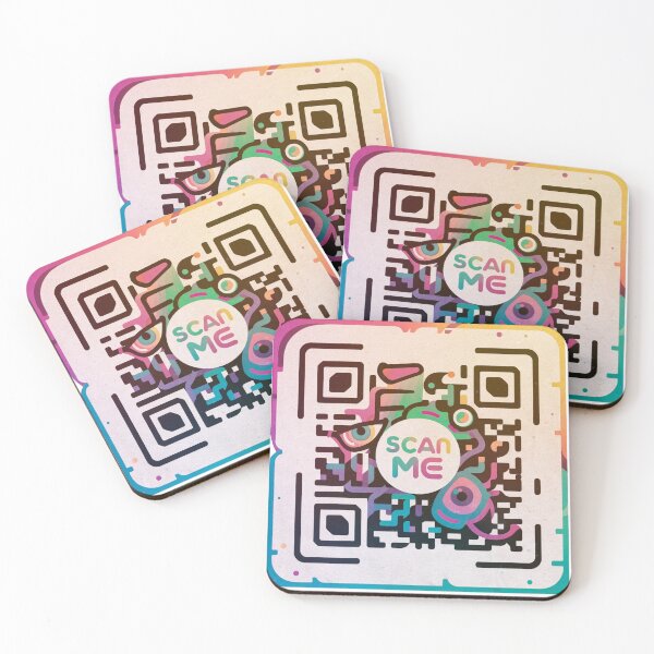 Item preview, QR Scan Me Colored QR Code designed and sold by Piotr Rosiak.