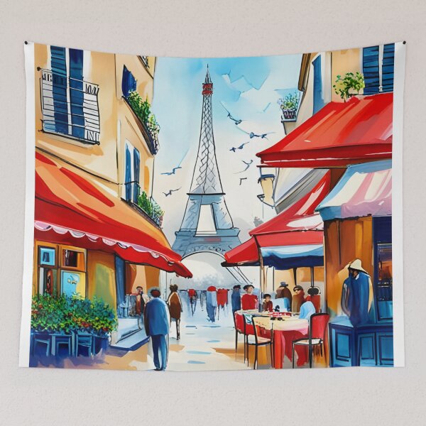 Item preview, Paris Happy Birthday Card with Eiffel Tower designed and sold by JackFreestone.