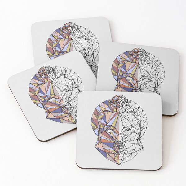 Item preview, Modern Geometric Portrait in Triangles - Semi-Colored Proposal designed and sold by YaraCreatyque.